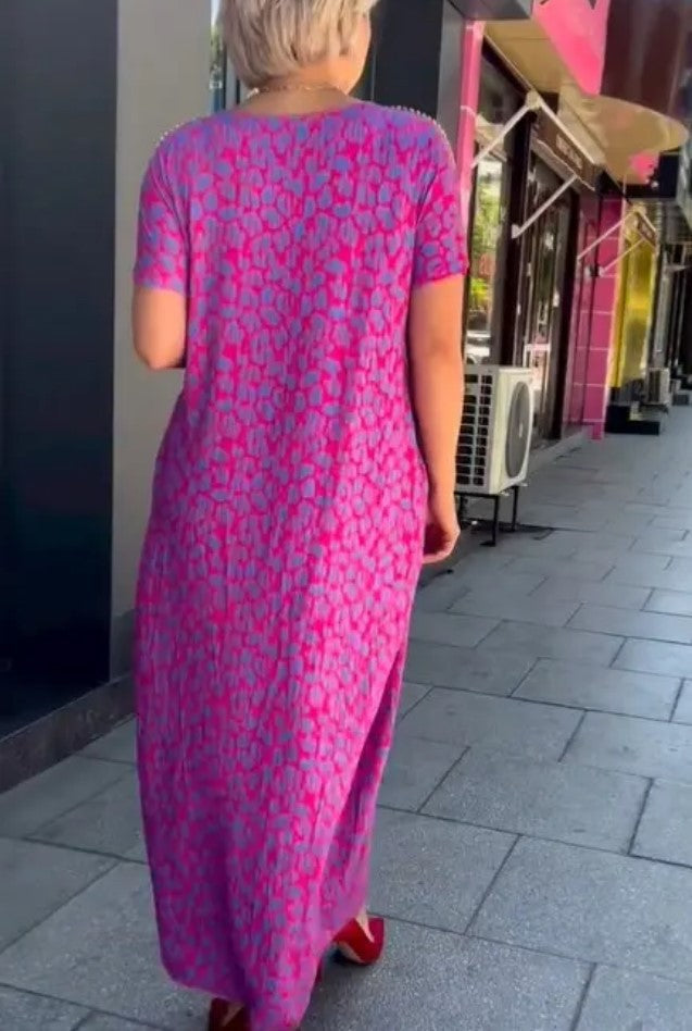 【M-3XL】2025 Modisches Print-Kleid in Übergröße