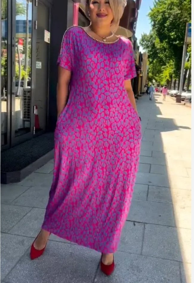 【M-3XL】2025 Modisches Print-Kleid in Übergröße