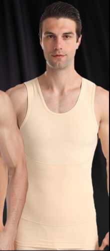 Herren Slimming Brustunterhemd Weste mit Bauchkontrolle