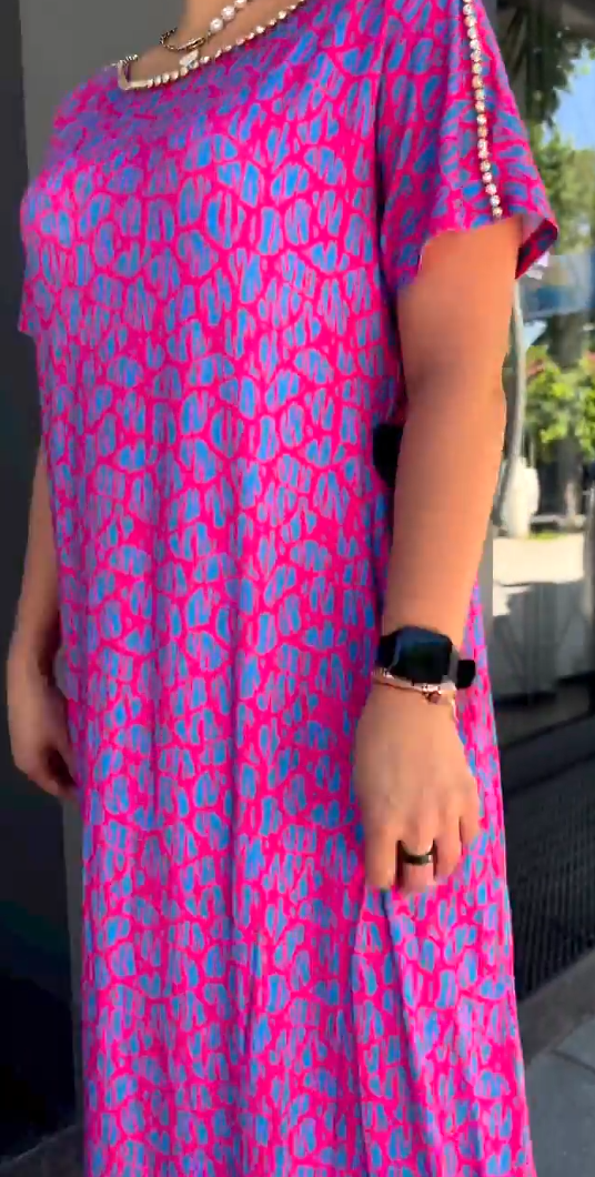 【M-3XL】2025 Modisches Print-Kleid in Übergröße