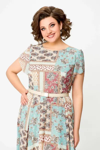 🔥HEISSER VERKAUF🔥2025 Bequemes und elegantes Kleid mit Patchwork-Print
