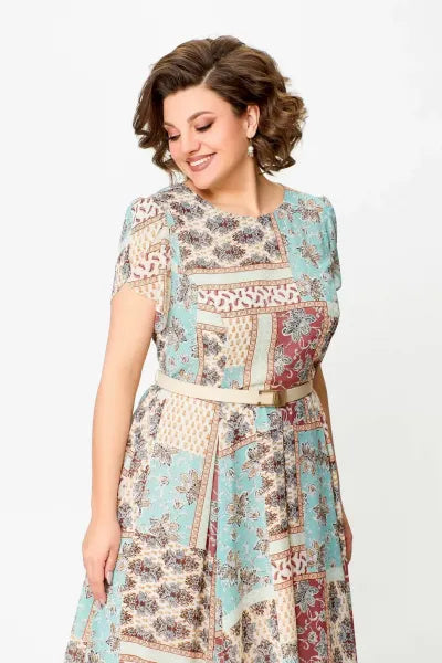 🔥HEISSER VERKAUF🔥2025 Bequemes und elegantes Kleid mit Patchwork-Print