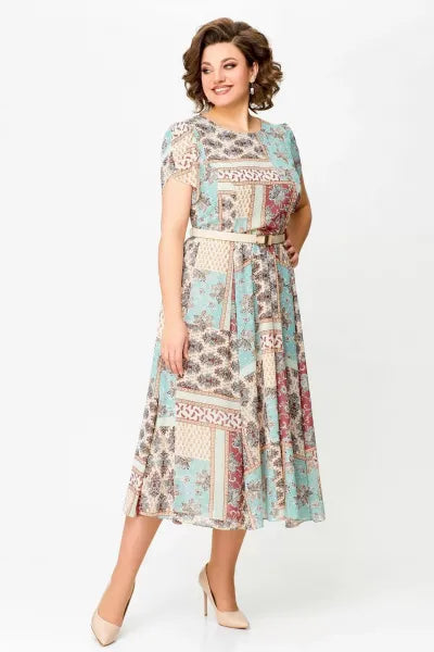 🔥HEISSER VERKAUF🔥2025 Bequemes und elegantes Kleid mit Patchwork-Print