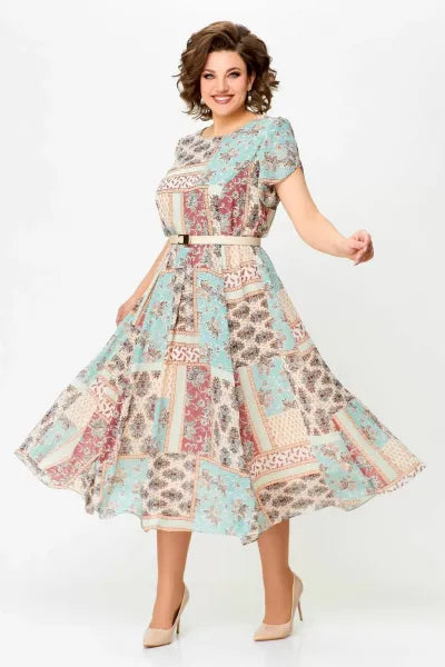 🔥HEISSER VERKAUF🔥2025 Bequemes und elegantes Kleid mit Patchwork-Print