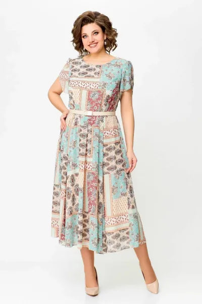 🔥HEISSER VERKAUF🔥2025 Bequemes und elegantes Kleid mit Patchwork-Print