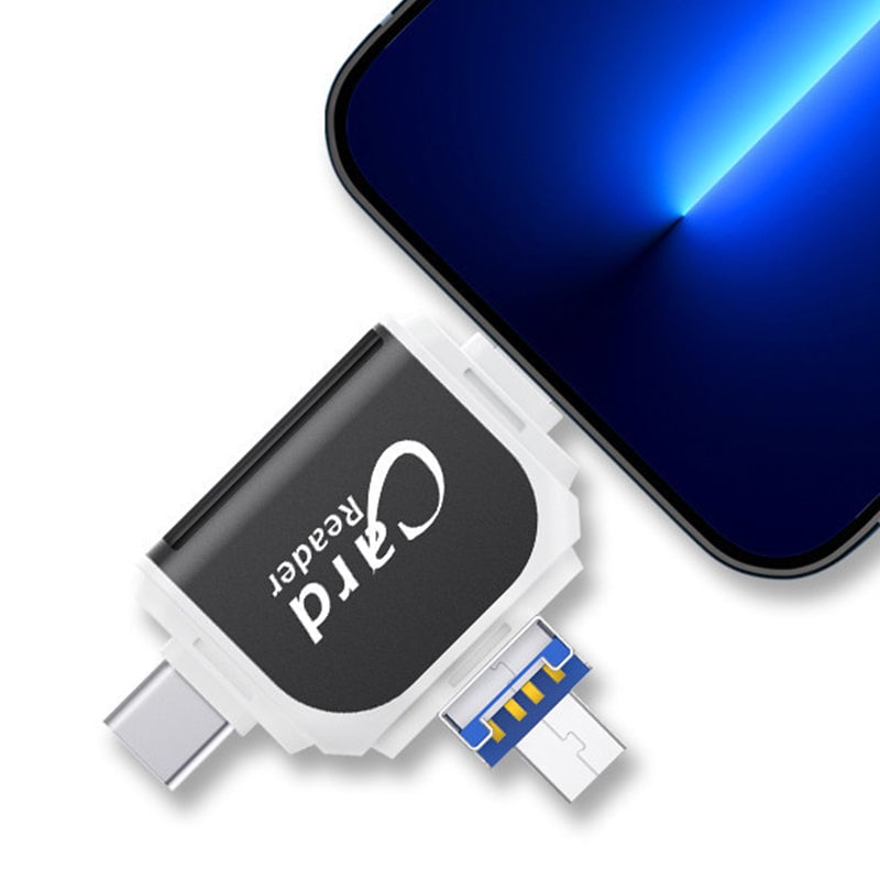 4-in-1-Universal-SD-TF-Kartenleser mit mehreren AnschlĂŒssen