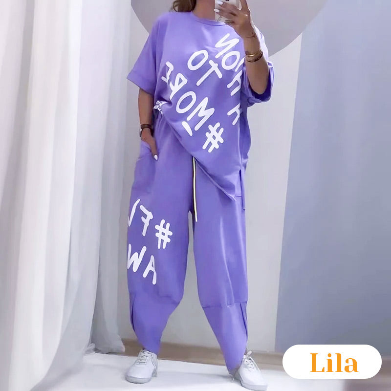 🔥Aujourd'hui 50% de réduction🔥Zweiteiliges Freizeit-T-Shirt-Set