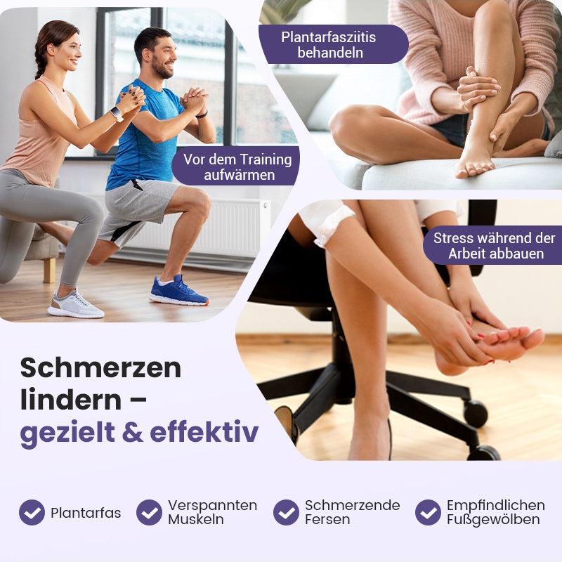 💜Der bequemste Blutkreislauf-Förderer💜Tragbarer Fußmassageroller mit Doppelrollen