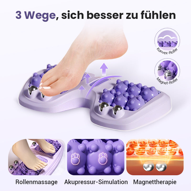 💜Der bequemste Blutkreislauf-Förderer💜Tragbarer Fußmassageroller mit Doppelrollen