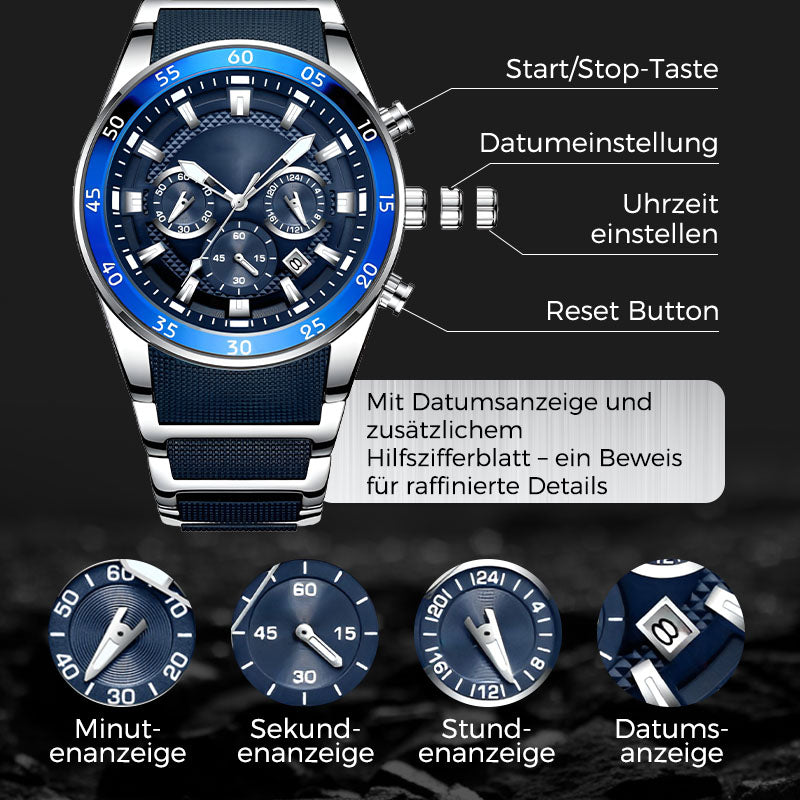 đ„Hochwertige Business-Multifunktions-Quarz-Uhr fĂŒr Herren
