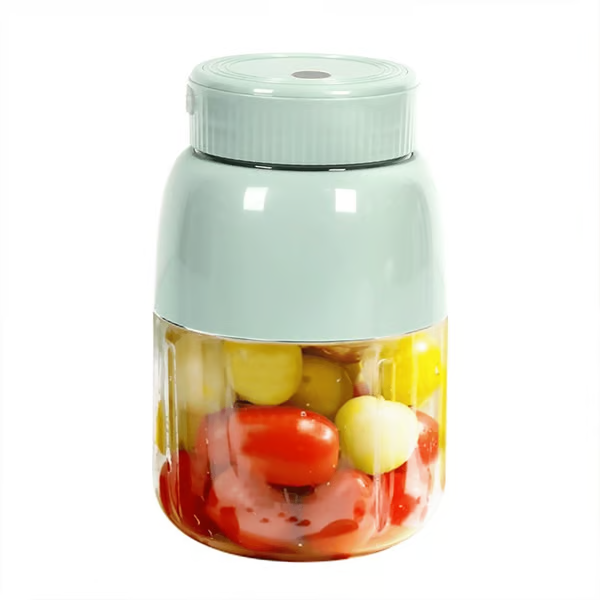 ⏳Begrenzte Zeit 50% Rabatt💥BPA-freie elektrische Zitruspresse, 480 ml, Strohhalm, zwei Deckel, tragbarer Mixer für Smoothies, Shakes, Essenszubereitung und Mixen von gefrorenen Zutaten – Outdoorfun