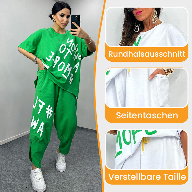 🔥Aujourd'hui 50% de réduction🔥Zweiteiliges Freizeit-T-Shirt-Set