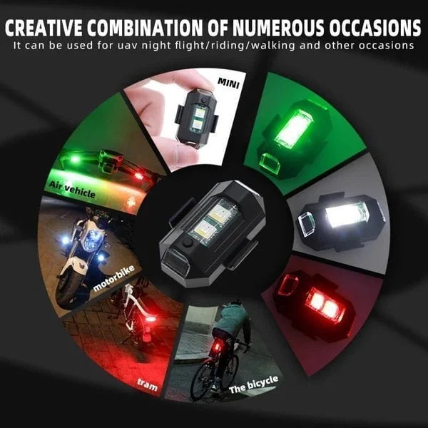 LED-Stroboskop-Antikollisionslichter in 7 Farben - Entwickelt für Fahrbegeisterte💡
