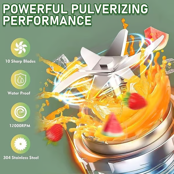⏳Begrenzte Zeit 50% Rabatt💥BPA-freie elektrische Zitruspresse, 480 ml, Strohhalm, zwei Deckel, tragbarer Mixer für Smoothies, Shakes, Essenszubereitung und Mixen von gefrorenen Zutaten – Outdoorfun