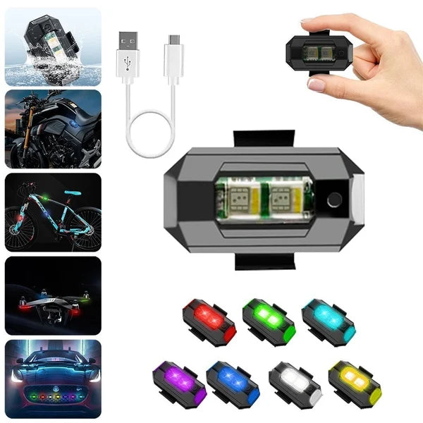 LED-Stroboskop-Antikollisionslichter in 7 Farben - Entwickelt für Fahrbegeisterte💡