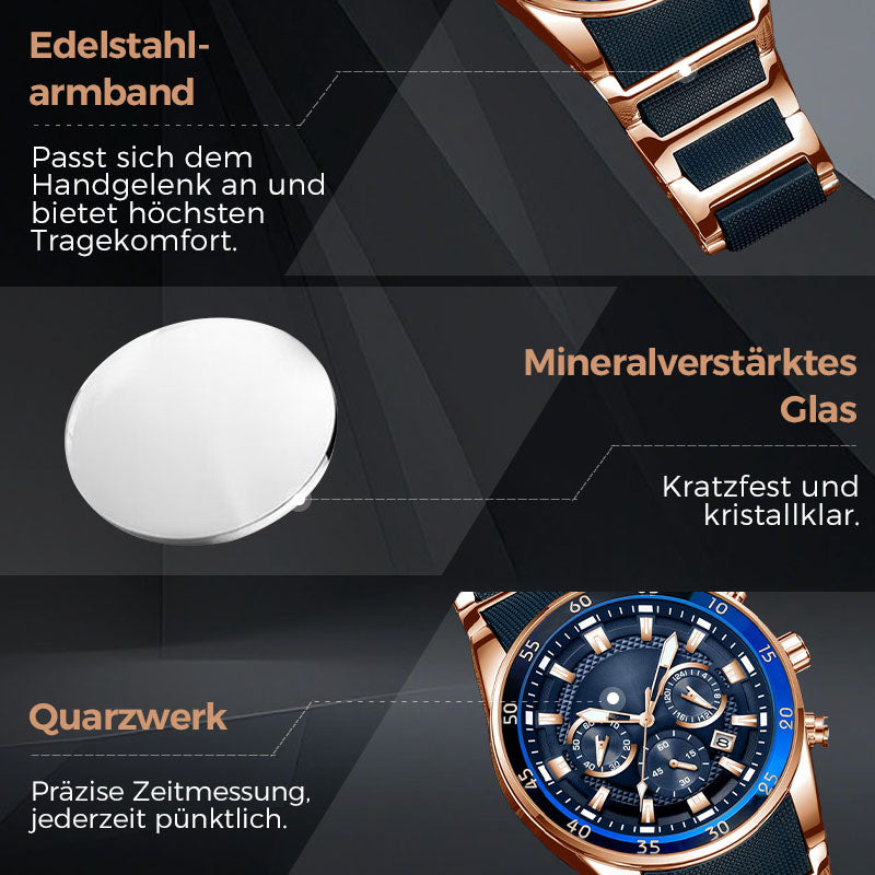 đ„Hochwertige Business-Multifunktions-Quarz-Uhr fĂŒr Herren