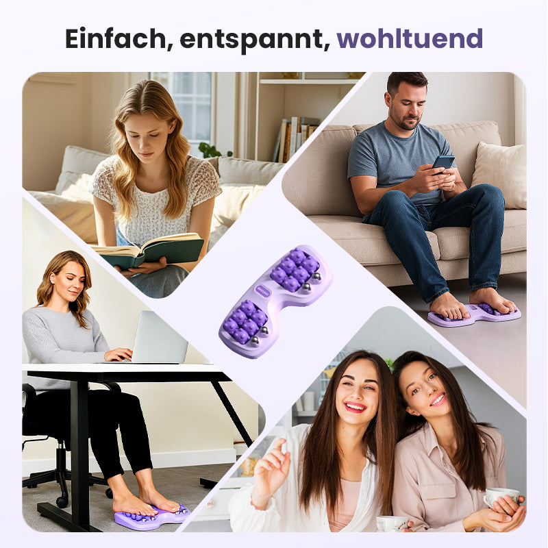 💜Der bequemste Blutkreislauf-Förderer💜Tragbarer Fußmassageroller mit Doppelrollen