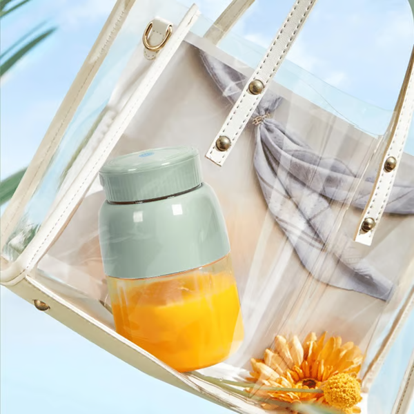⏳Begrenzte Zeit 50% Rabatt💥BPA-freie elektrische Zitruspresse, 480 ml, Strohhalm, zwei Deckel, tragbarer Mixer für Smoothies, Shakes, Essenszubereitung und Mixen von gefrorenen Zutaten – Outdoorfun