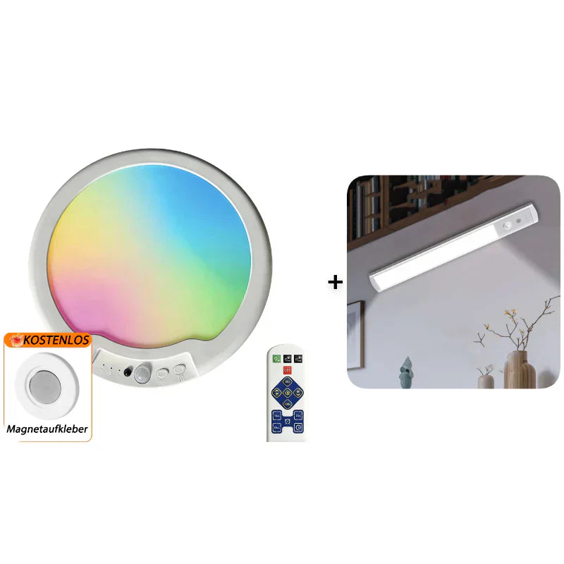💡 LIMITIERTES ANGEBOT 50% RABATT! 🔋 Wiederaufladbare LED-Deckenleuchte mit Bewegungssensor & Fernbedienung – USB-Aufladbar, Farbwechsel, Einfache Montage ✨