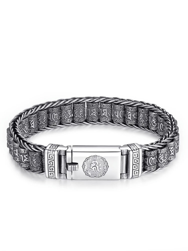 📢📢50 % Rabatt!! ⏰💎 Tibetisches Gebetsmühlen-Armband – 925er Sterlingsilber, Glücksbringer & Valentinstagsgeschenk