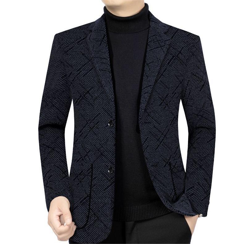 đ Klassisch-Fit Single Breasted Casual Blazer fĂŒr Herren
