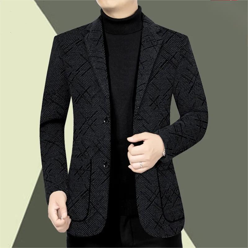 đ Klassisch-Fit Single Breasted Casual Blazer fĂŒr Herren