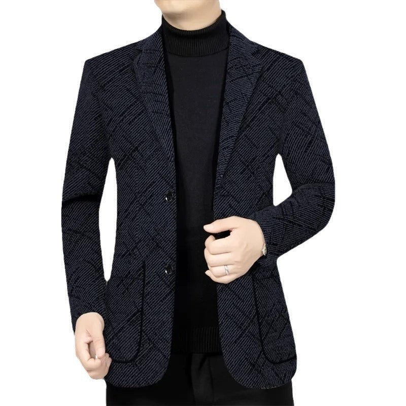đ Klassisch-Fit Single Breasted Casual Blazer fĂŒr Herren