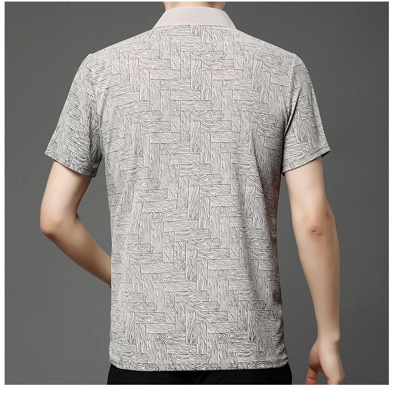 ✈️Kostenloser Versand beim Kauf von 2✈️Modisches, kühlendes, atmungsaktives, bedrucktes T-Shirt mit Revers für Herren