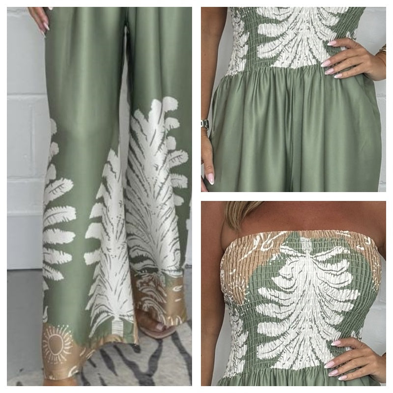💕 HEISSER SALE50% RABATT🌷Sexy Sommer-Overall mit lockerer Passform und Print für Damen, trägerlos