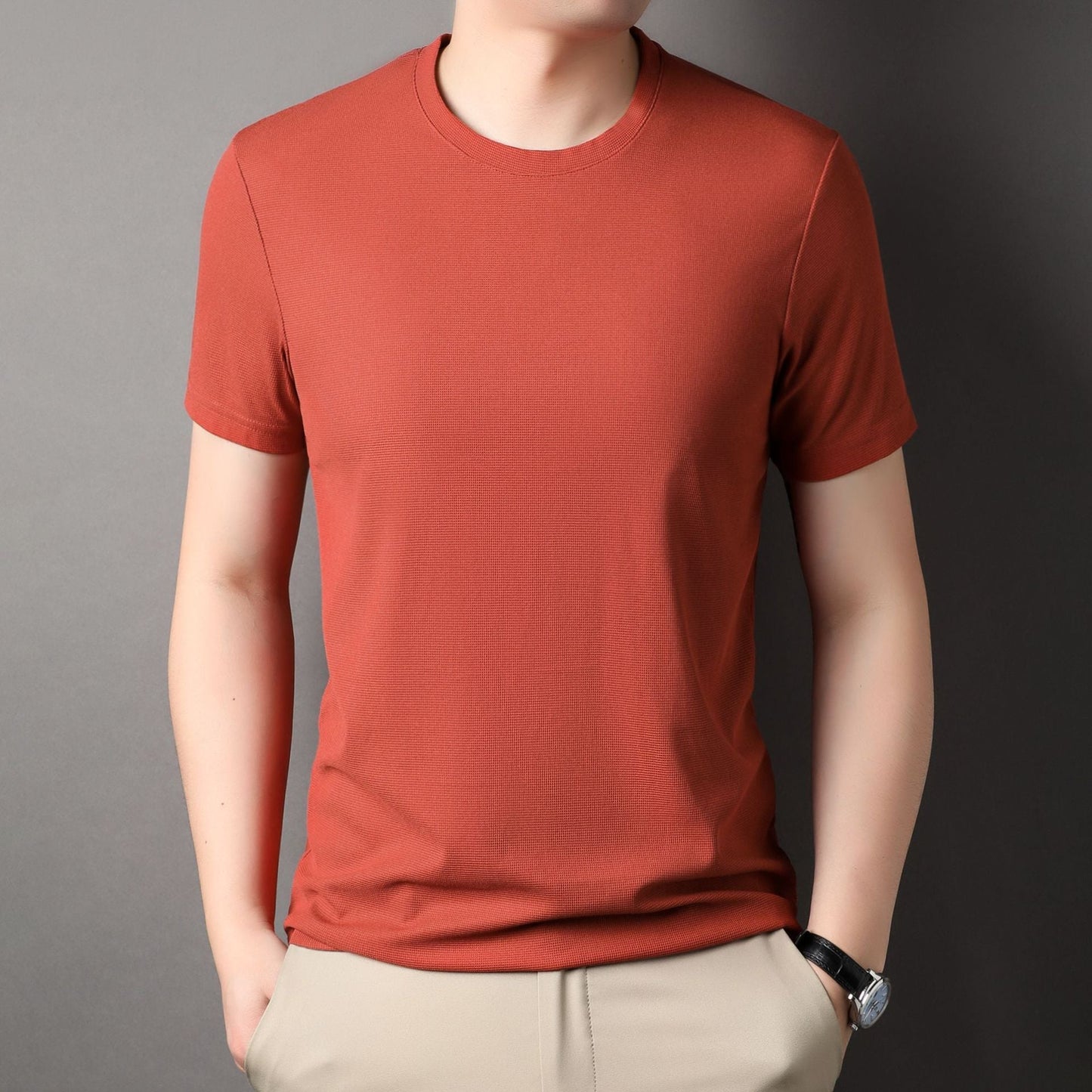 🔥Heißer Verkauf🔥(50% Rabatt)Atmungsaktives T-Shirt aus geprägtem Stoff