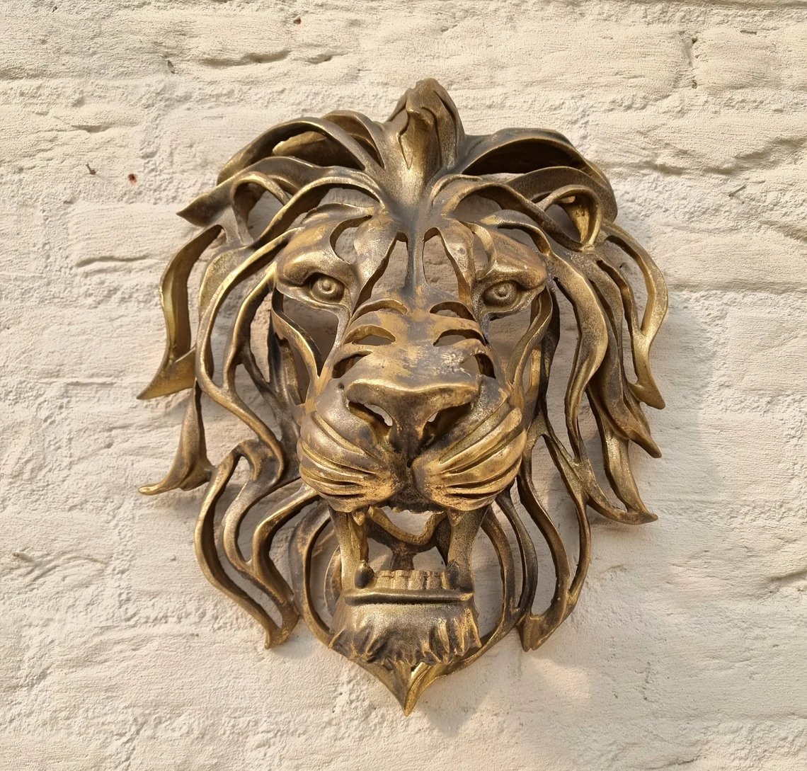 đŠLion Head Wall Mounted Art Sculpture