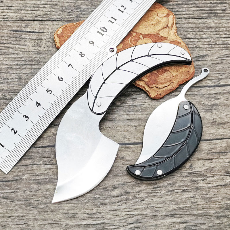 Kreatives Klappmesser aus Edelstahl in Blattform