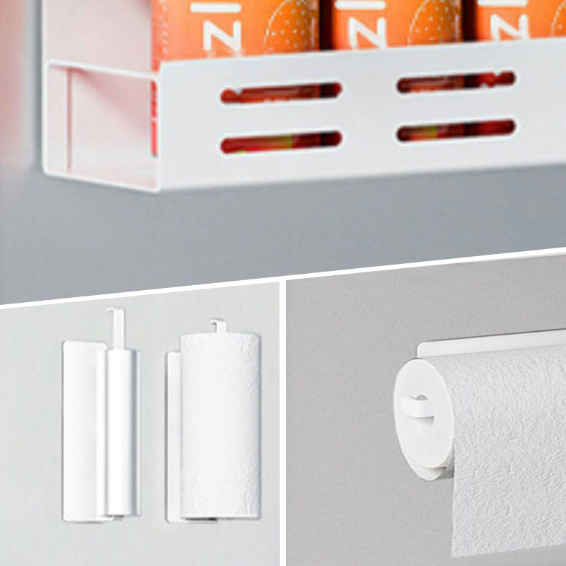 Magnetisches Gewürzregal für Kühlschrank mit Papierhandtuchhalter