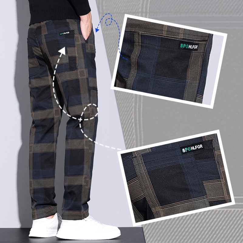 đ„HeiĂer Verkauf(50% Rabatt)đ„LĂ€ssige Herren Karo-Hose mit Taschen