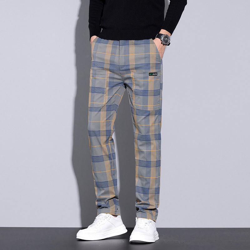 đ„HeiĂer Verkauf(50% Rabatt)đ„LĂ€ssige Herren Karo-Hose mit Taschen