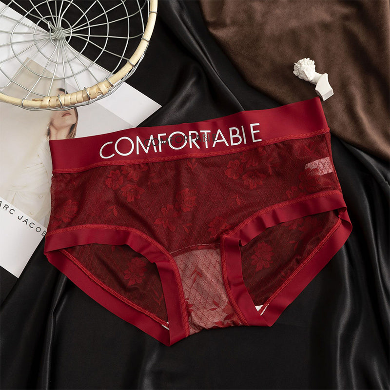 Damen Atmungsaktive Spitzen-Slips