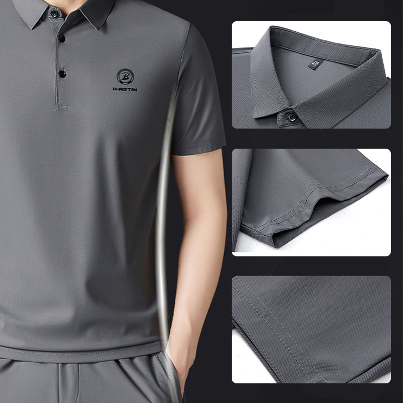 Herren 2-teiliges Set: Kurzarm-Oberteil & Hose mit elastischem Bund