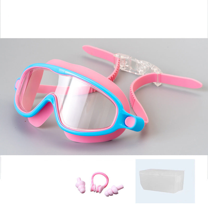 🎁Antibeschlag-Schwimmbrille für Kinder mit Nasenclip und Ohrstöpseln