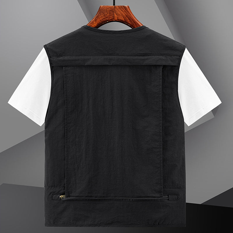 Herren leichtgewichtige atmungsaktive Weste mit mehreren Taschen für Outdoor