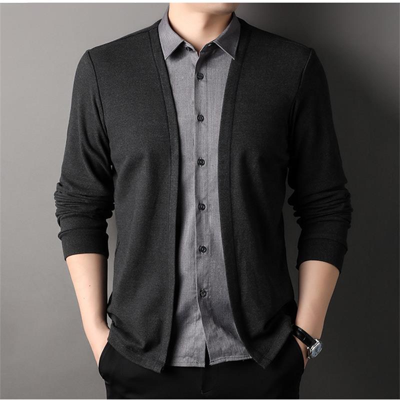 đ„HEIĂER VERKAUF 49% RABATTđ„ MĂ€nner gefĂ€lschter zweiteiliger Hemdkragen Strickjacke Strickjangel