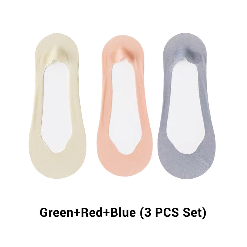 3 Paar für 9,99 €🌴Sommer-Sonderangebote🌴 Ultra-unsichtbare, niedrig geschnittene Bootssocken für Damen aus transparentem Mesh
