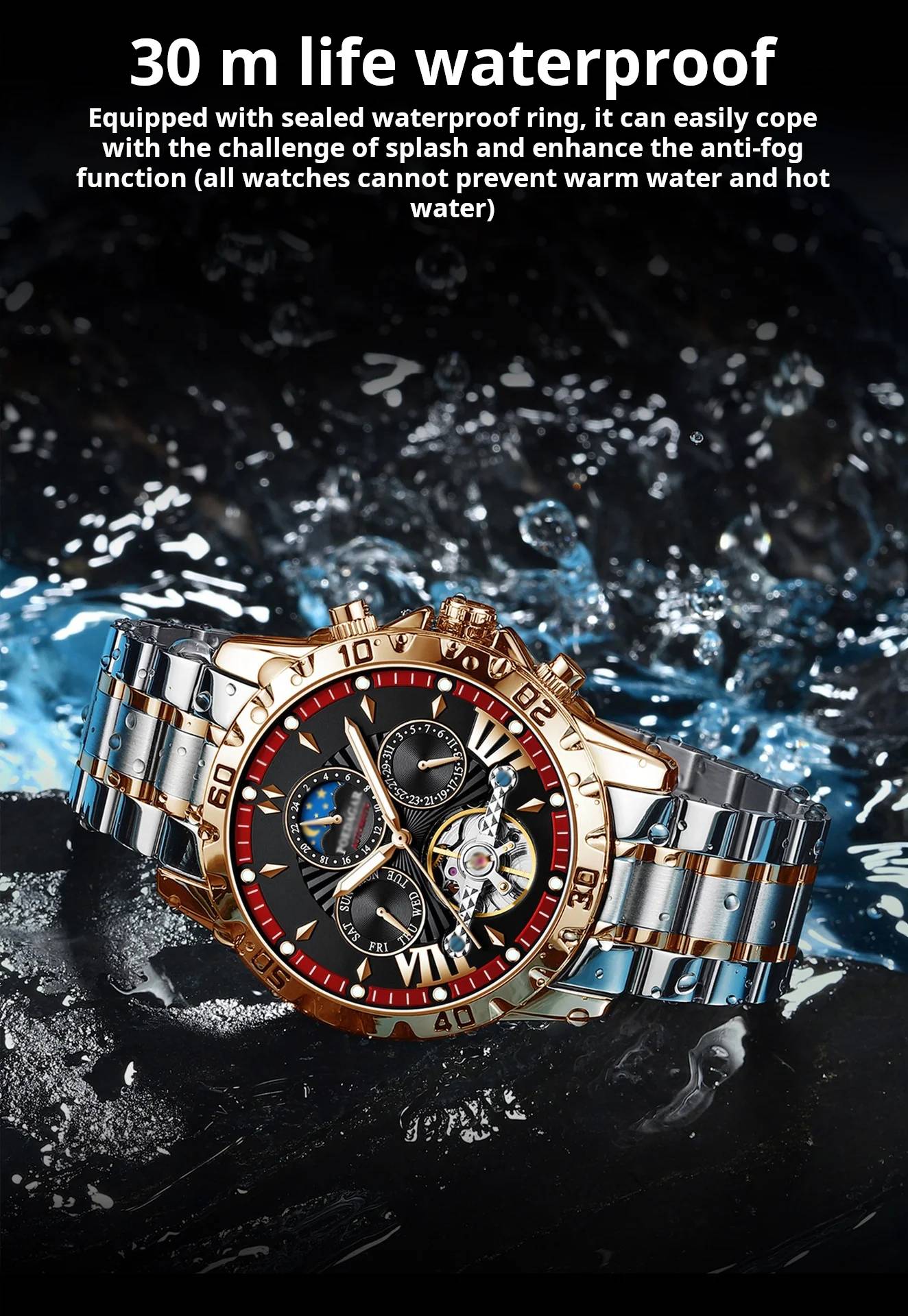 ⌚💧Schweizer brandneue wasserdichte automatische mechanische Uhren