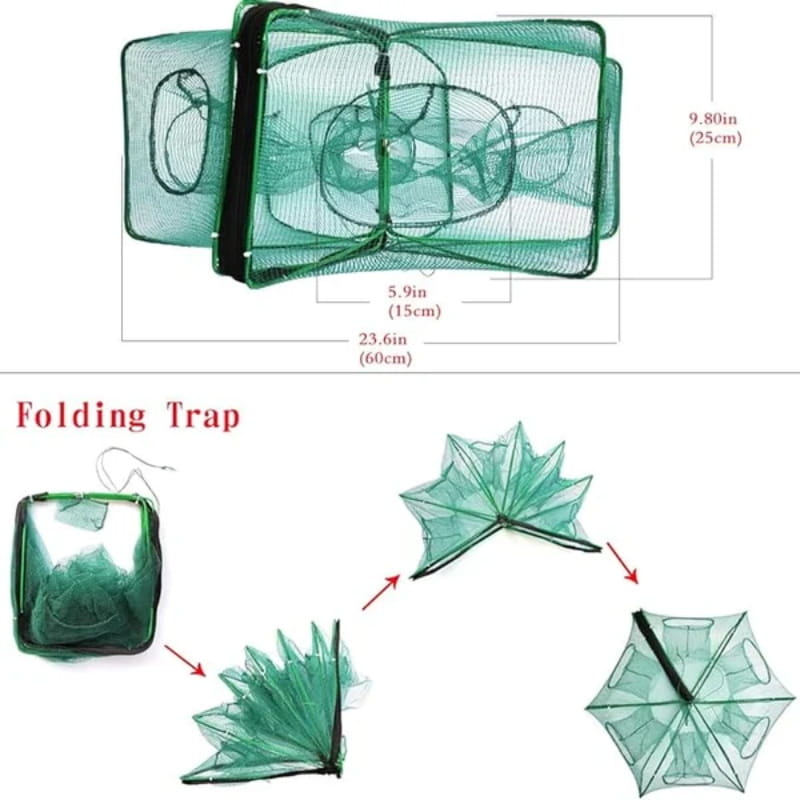 🚨 50% RABATT! 🚨 Automatisches Klapp-Netz für Angler - Verstärktes Fangnetz aus Nylon, Keschernetz mit Teleskopstiel 🎣✨