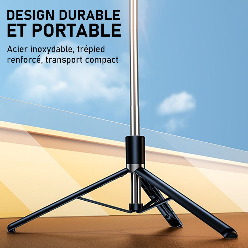 Tripod and portable selfie stick for phone