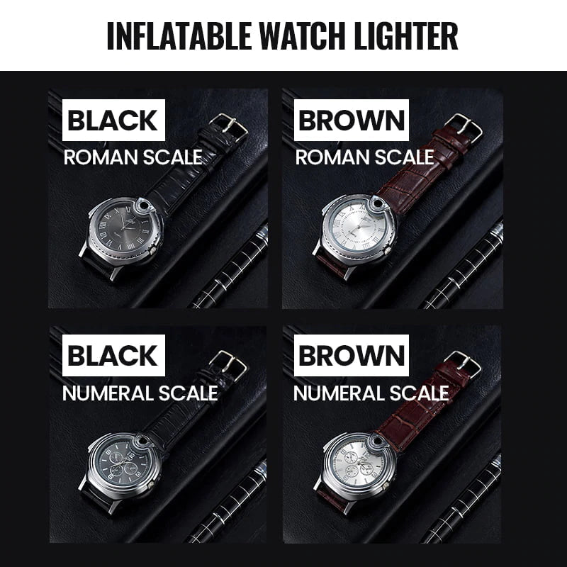 Ideales Geschenk - Wiederaufladbare USB-Uhr mit Feuerzeug