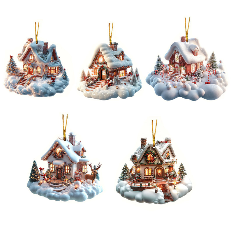 Magisches Weihnachtshaus-Anhänger
