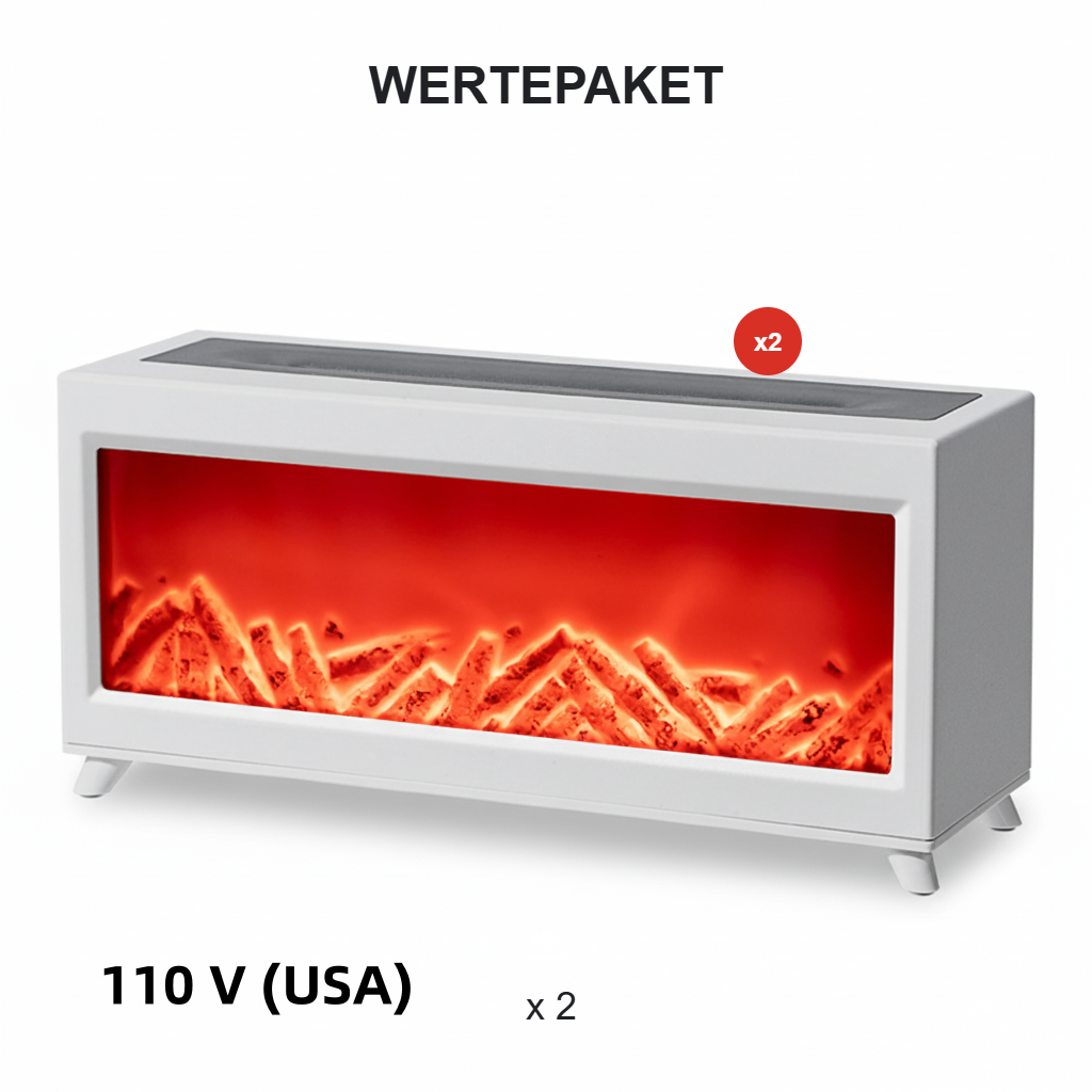 Aromatherapie-Diffusor mit Kaminflammen-Effekt in 7 Farben