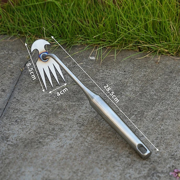 🌿🔨 Robuster Gartenhacken aus Edelstahl – Handgeführte Unkrautentfernung, ideal für Bodenlockerung und Wurzelentfernung
