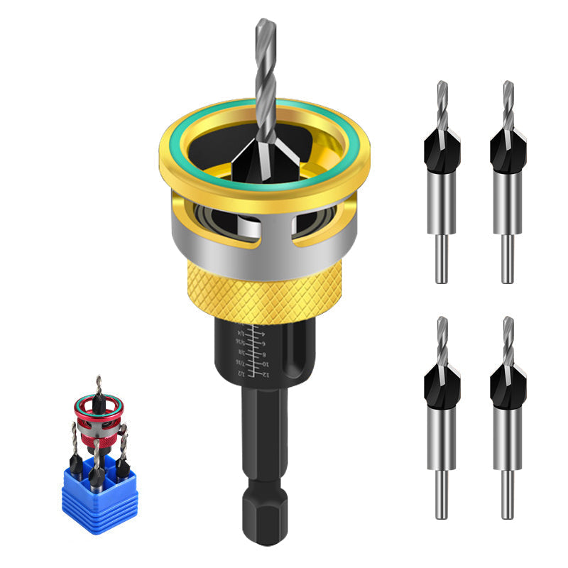 👨🔧👍 Holzfräser-Set – Automatischer Tiefenanschlag, 4 Schneidkanten und Präzisionseinstellung 🔩🔧
