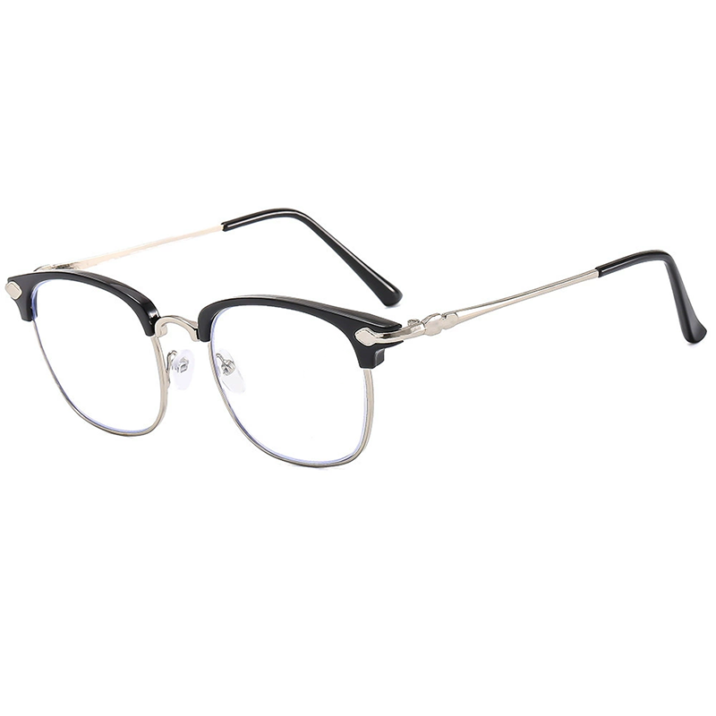 Stilvolle Unisex-Lesebrille mit halbem Rahmen
